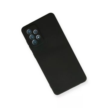 Newface Samsung Galaxy A72 Nano İçi Kadife Silikon Siyah Cep Telefonu Kılıfı