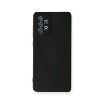 Newface Samsung Galaxy A72 Nano İçi Kadife Silikon Siyah Cep Telefonu Kılıfı