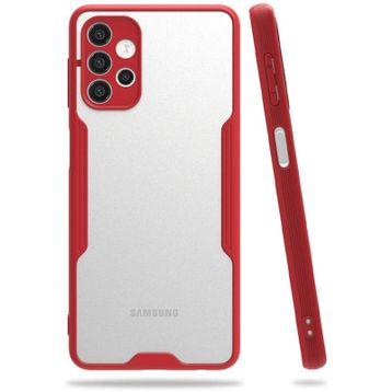 Newface Samsung Galaxy A72 Platin Silikon Kırmızı Cep Telefonu Kılıfı