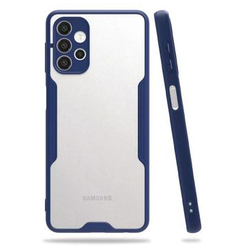 Newface Samsung Galaxy A72 Platin Silikon Lacivert Cep Telefonu Kılıfı