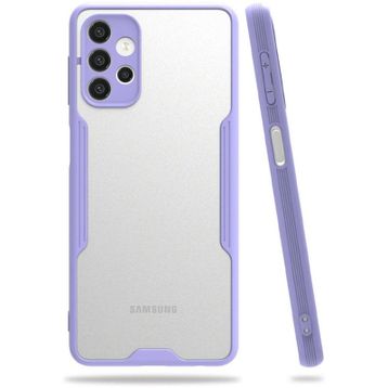 Newface Samsung Galaxy A72 Platin Silikon Lila Cep Telefonu Kılıfı