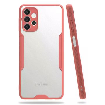 Newface Samsung Galaxy A72 Platin Silikon Pembe Cep Telefonu Kılıfı