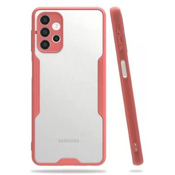 Newface Samsung Galaxy A72 Platin Silikon Pembe Cep Telefonu Kılıfı