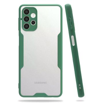 Newface Samsung Galaxy A72 Platin Silikon Yeşil Cep Telefonu Kılıfı