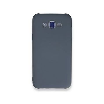Newface Samsung Galaxy J7 Nano İçi Kadife Silikon Gri Cep Telefonu Kılıfı