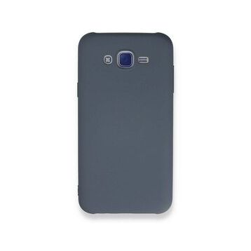 Newface Samsung Galaxy J7 Nano İçi Kadife Silikon Gri Cep Telefonu Kılıfı