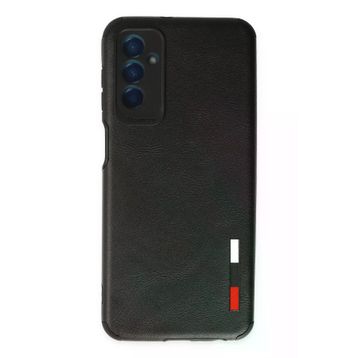 Newface Samsung Galaxy M13 Loop Deri Silikon Siyah Cep Telefonu Kılıfı