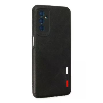 Newface Samsung Galaxy M13 Loop Deri Silikon Siyah Cep Telefonu Kılıfı
