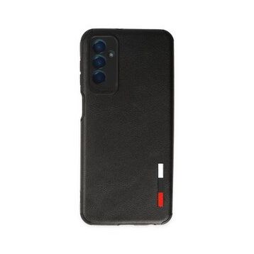 Newface Samsung Galaxy M13 Loop Deri Silikon Siyah Cep Telefonu Kılıfı