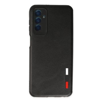Newface Samsung Galaxy M13 Loop Deri Silikon Siyah Cep Telefonu Kılıfı