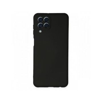 Newface Samsung Galaxy M33 Nano İçi Kadife Silikon Siyah Cep Telefonu Kılıfı