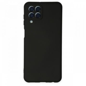 Newface Samsung Galaxy M33 Nano İçi Kadife Silikon Siyah Cep Telefonu Kılıfı