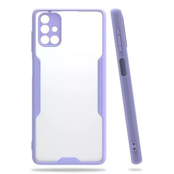 Newface Samsung Galaxy M51 Platin Silikon - Lila Kılıf