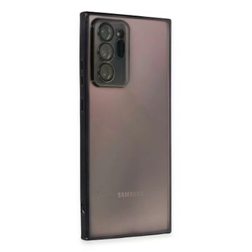 Newface Samsung Galaxy Note 20 Ultra Razer Lensli Silikon Siyah Cep Telefonu Kılıfı
