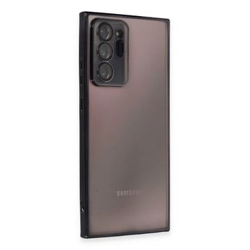 Newface Samsung Galaxy Note 20 Ultra Razer Lensli Silikon Siyah Cep Telefonu Kılıfı