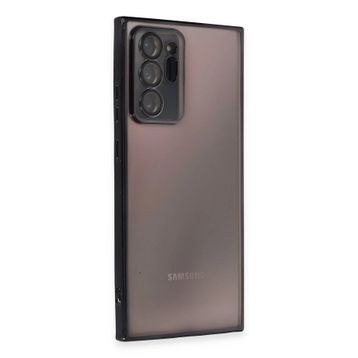 Newface Samsung Galaxy Note 20 Ultra Razer Lensli Silikon Siyah Cep Telefonu Kılıfı