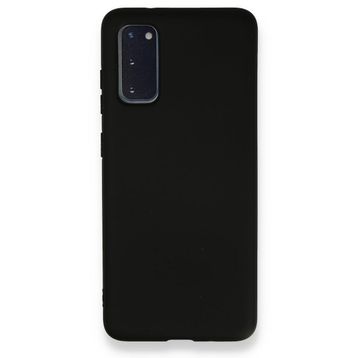 Newface Samsung Galaxy S20 Nano İçi Kadife Silikon Siyah Cep Telefonu Kılıfı
