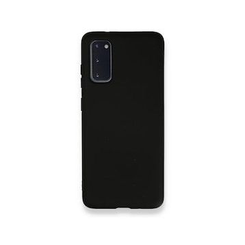 Newface Samsung Galaxy S20 Nano İçi Kadife Silikon Siyah Cep Telefonu Kılıfı