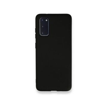 Newface Samsung Galaxy S20 Nano İçi Kadife Silikon Siyah Cep Telefonu Kılıfı