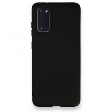 Newface Samsung Galaxy S20 Nano İçi Kadife Silikon Siyah Cep Telefonu Kılıfı
