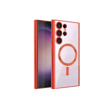 Newface Samsung Galaxy S22 Ultra Kross Magneticsafe Kapak Kırmızı Cep Telefonu Kılıfı