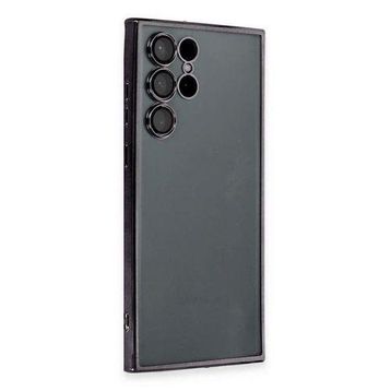 Newface Samsung Galaxy S22 Ultra Razer Lensli Silikon Siyah Cep Telefonu Kılıfı