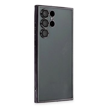 Newface Samsung Galaxy S22 Ultra Razer Lensli Silikon Siyah Cep Telefonu Kılıfı