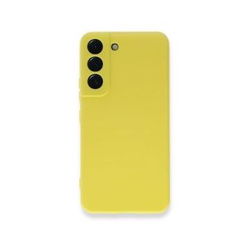 Newface Samsung Galaxy S23 Plus Nano İçi Kadife Silikon Sarı Cep Telefonu Kılıfı