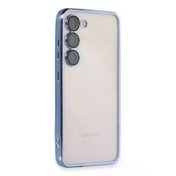 Newface Samsung Galaxy S23 Plus Razer Lensli Silikon Açık Mavi Cep Telefonu Kılıfı