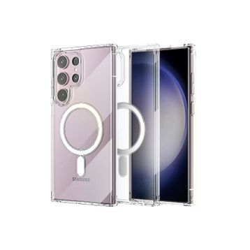 Newface Samsung Galaxy S23 Ultra Magneticsafe Şeffaf Silikon - Şeffaf Kılıf