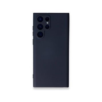 Newface Samsung Galaxy S23 Ultra Nano İçi Kadife Silikon Lacivert Cep Telefonu Kılıfı