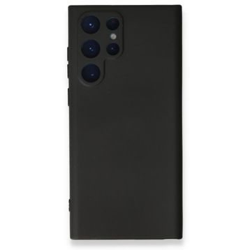 Newface Samsung Galaxy S23 Ultra Nano İçi Kadife Silikon Siyah Cep Telefonu Kılıfı