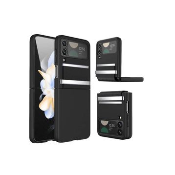 Newface Samsung Galaxy Z Flip 3 Belt Flip Kapak Siyah Cep Telefonu Kılıfı