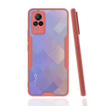 Newface Vivo V21E Platin Silikon Pembe Cep Telefonu Kılıfı