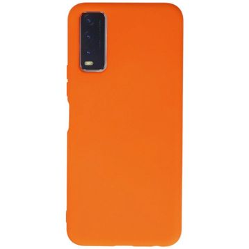 Newface Vivo Y11S Nano İçi Kadife Silikon Turuncu Cep Telefonu Kılıfı