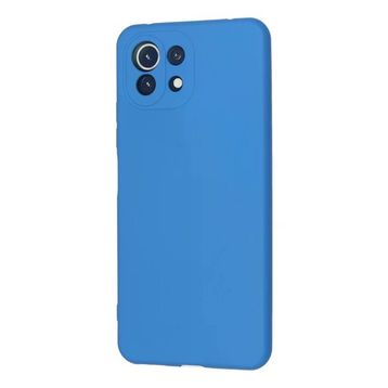 Newface Xiaomi Mİ 11 Lite Nano İçi Kadife Silikon Mavi Kılıf