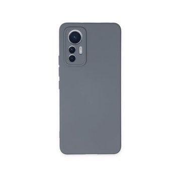 Newface Xiaomi Mi 12 Lite Nano İçi Kadife Silikon Gri Cep Telefonu Kılıfı