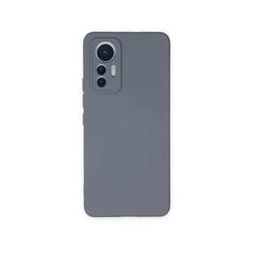 Newface Xiaomi Mi 12 Lite Nano İçi Kadife Silikon Gri Cep Telefonu Kılıfı