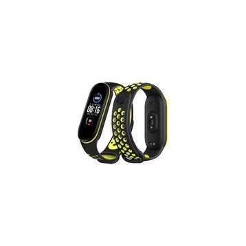 Newface Xiaomi Mi Band 7 Siyah-Yeşil Spor Delikli Kordon