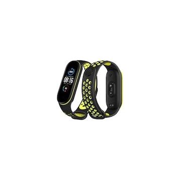 Newface Xiaomi Mi Band 7 Siyah-Yeşil Spor Delikli Kordon
