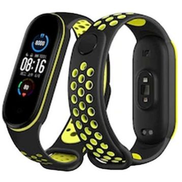 Newface Xiaomi Mi Band 7 Siyah-Yeşil Spor Delikli Kordon