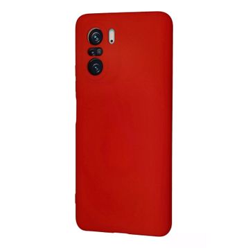 Newface Xiaomi Poco F3 Nano içi Kadife Silikon Kırmızı Cep Telefonu Kılıfı