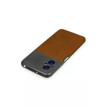 Newface Xiaomi Poco M5 Loop Deri Silikon Kahverengi Kılıf