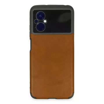 Newface Xiaomi Poco M5 Loop Deri Silikon Kahverengi Kılıf
