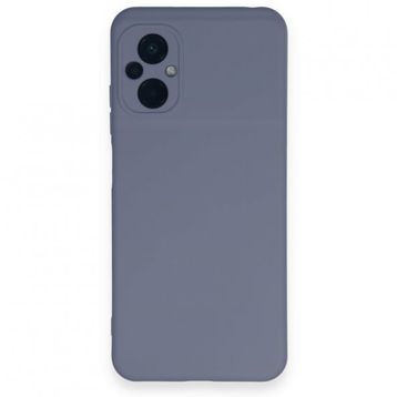 Newface Xiaomi Poco M5 Nano İçi Kadife Silikon Gri Cep Telefonu Kılıfı