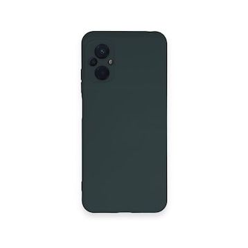 Newface Xiaomi Poco M5 Nano İçi Kadife Silikon Koyu Yeşil Cep Telefonu Kılıfı