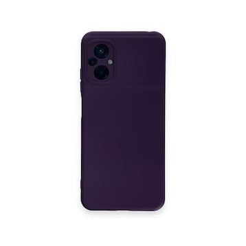 Newface Xiaomi Poco M5 Nano İçi Kadife Silikon Mor Cep Telefonu Kılıfı