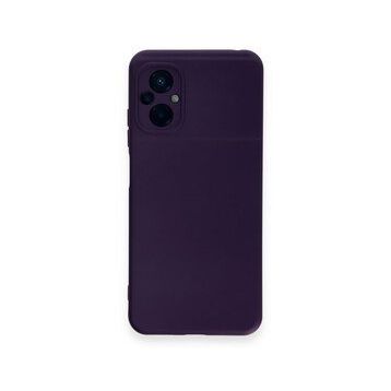 Newface Xiaomi Poco M5 Nano İçi Kadife Silikon Mor Cep Telefonu Kılıfı