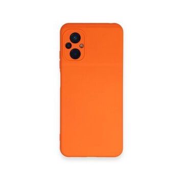 Newface Xiaomi Poco M5 Nano İçi Kadife Silikon Turuncu Cep Telefonu Kılıfı