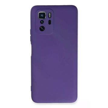 Newface Xiaomi Poco X3 Gt Nano İçi Kadife Silikon Mor Cep Telefonu Kılıfı